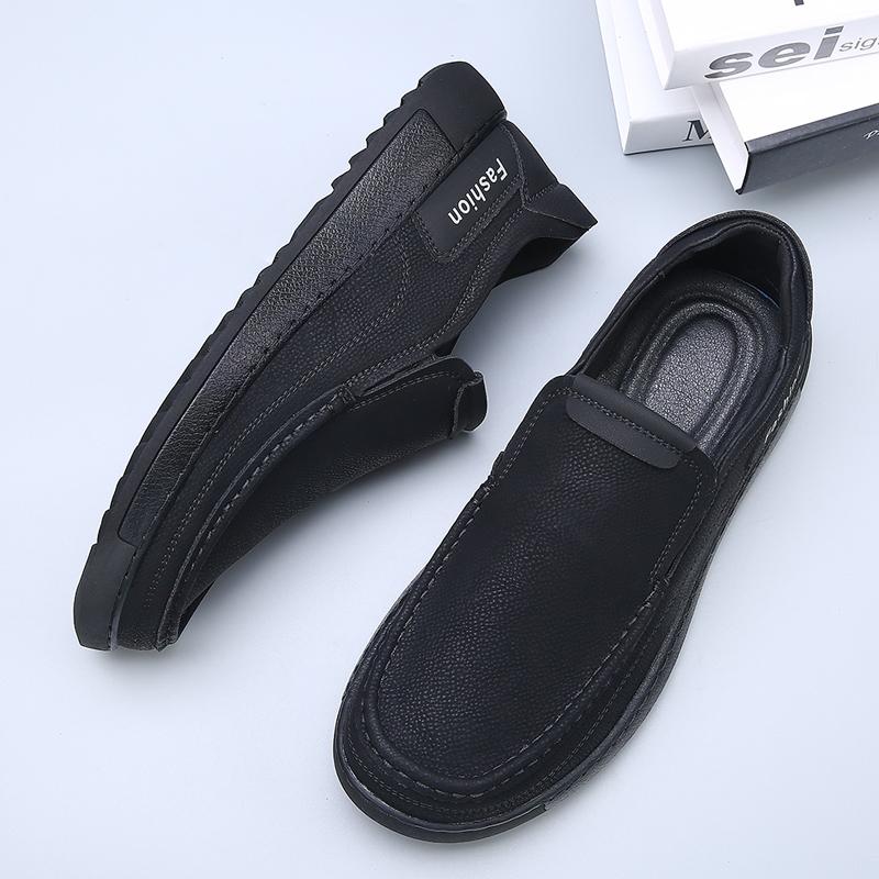 Fashion Men Comfortable Loafers Versatile Casual Shoes Business Formal Leather Shoe Soft-Soled Slip-On Flats Leisure Walk Male Moccasins