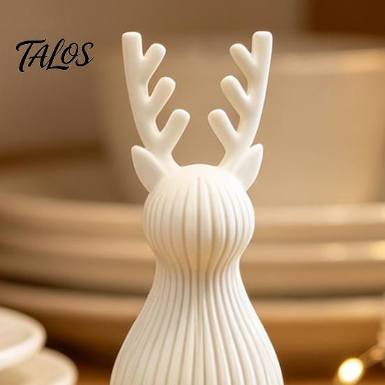 Minimalist Desktop Ornament 3D Printed Reindeer Sculpture, Modern Deer Figurine, Creative Sculpture for Office Holiday Elk Statue Living Room Tabletop