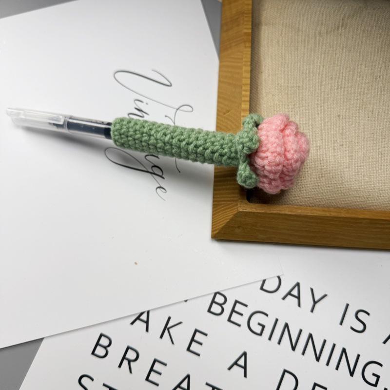 Sunflower Crochet Pen Holder Bear Doll Gift for Teacher's Day