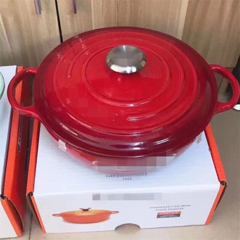 Эмалированная чугунная кастрюля-казан GOWKE