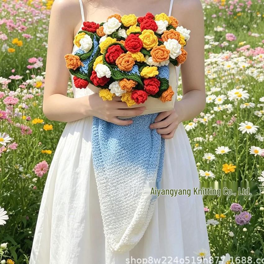 Sunflower Rose Bouquet Blanket - Perfect Mother's Day or Birthday Gift for Mom or Best Friend, Featuring a High-End Feel.