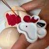 Mini Nail Art Palette Rings Metal Manicure Gel Palettes Finger Rings Tools Claw Shape Nails Polish Mixing Plate for Nails Art Display