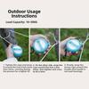 Quick Install Retractable Clothesline Adjustable Length Windproof Design Clothes Drying Lanyard Anti Slip Compact Size