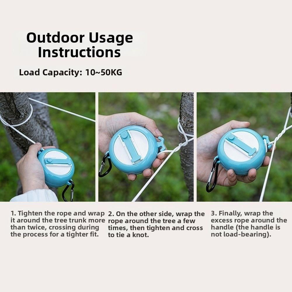 Quick Install Retractable Clothesline Adjustable Length Windproof Design Clothes Drying Lanyard Anti Slip Compact Size