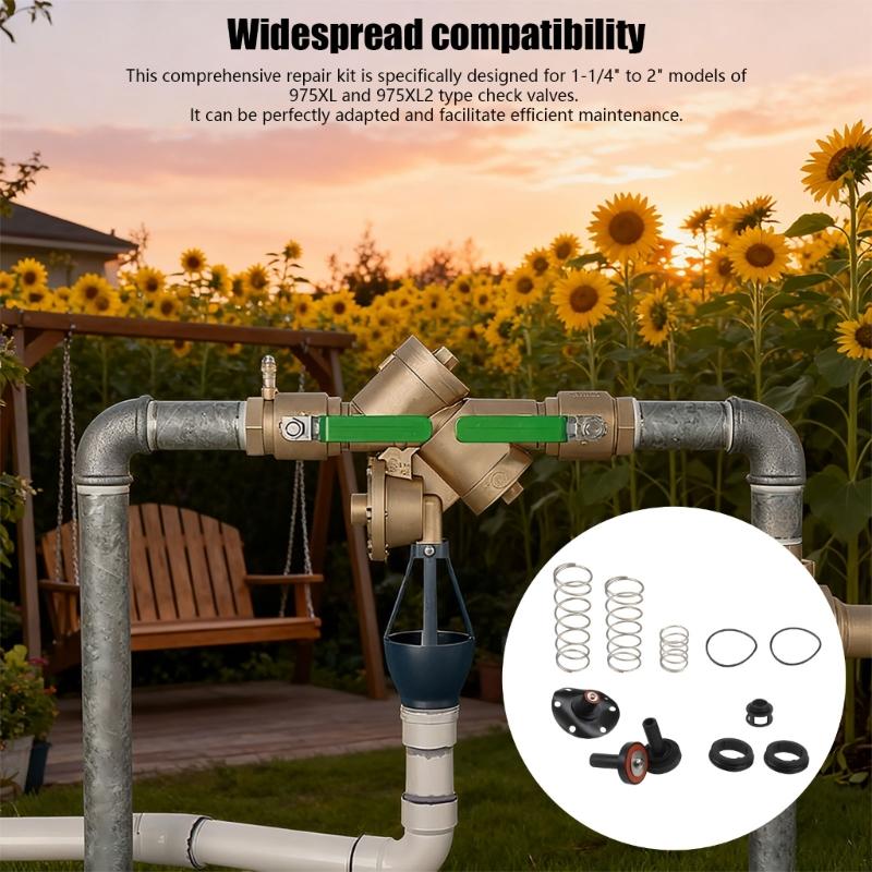 Spring Faucet Repair Kit 3/4" to 1" Design quicks Responses Longevity in High Use Environment