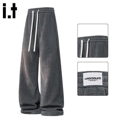 CHOCOOLATEit Men's Wheat Ear Pattern Loose Casual Pants
