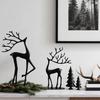 1/2Pcs Christmas Reindeer Statue with Scarf Minimalist Elk Silhouette Figurine Deer Sculpture Home Office Desktop Decoration Ornament