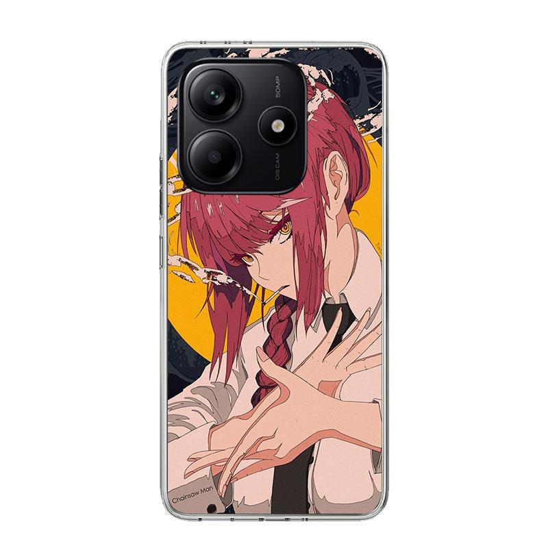 C-Chainsaw Mans Makima Phone Case For Xiaomi Redmi Note 14 13 14S 12S 12 11S 11T 11E Pro Plus 10S 10 9S 9 Art Customized Coque C