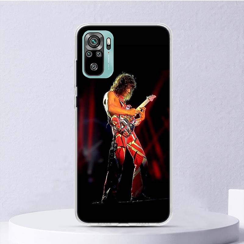 Eddie Van Halen Graphic Guitar Soft Case For Xiaomi Redmi Note 14 13 12S 11S 10S 12 Pro Plus Phone Cover 11 10 11E 11T Note14 Sh