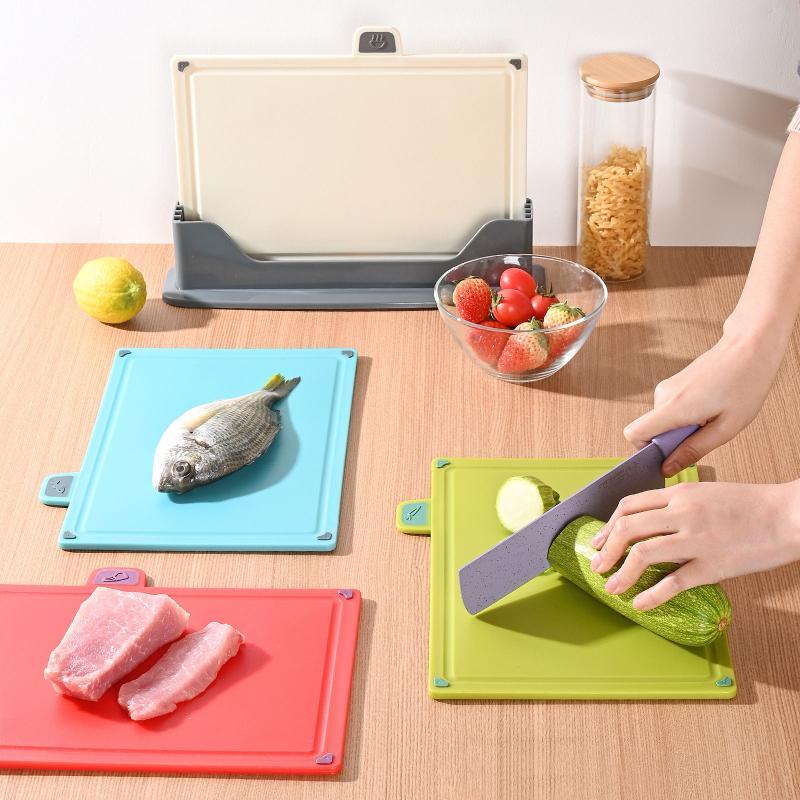 Ensemble de planches à découper en plastique 4-en-1 Zhi Shi pour classification