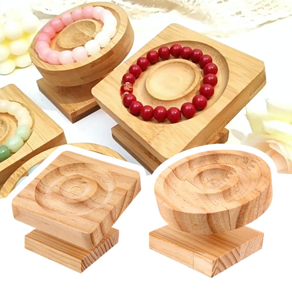 Elegant Jewelry Presentation Stand Bracelet Display Stand Wood Bangle Storage Holder for Artisans and Collectors