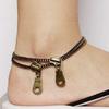 Women Punk Retro Zipper Shape Anklet Beach Foot Ornaments