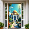 Islamic Mosque Large Tapestry for Ramadan Eid Mubarak Prayer Backdrop Curtains Wall Hanging Decor Muslim Scenic Banner