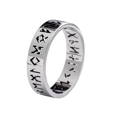 Vintage  6mm Out Odin Norse Viking Amulet Rune Rings for Men Words Ring Wedding Jewelry Valentine's Gifts