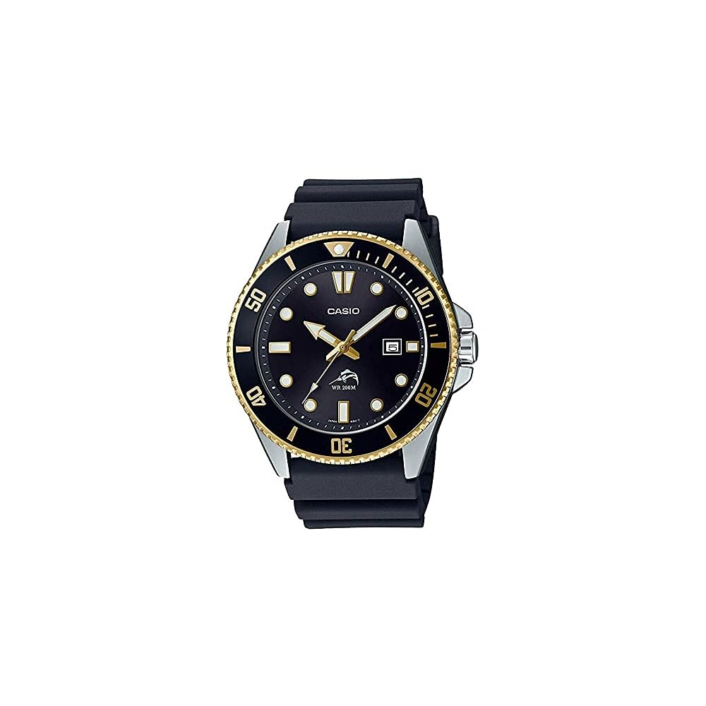 Casio MDV-106 Diver Watch Men s Black Gold Stainless Steel Waterproof 200m