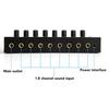 1/4" TRS Input/Output Stereo Headphone Amplifier 8-Channel Channel Line Mixer  Studio Recording