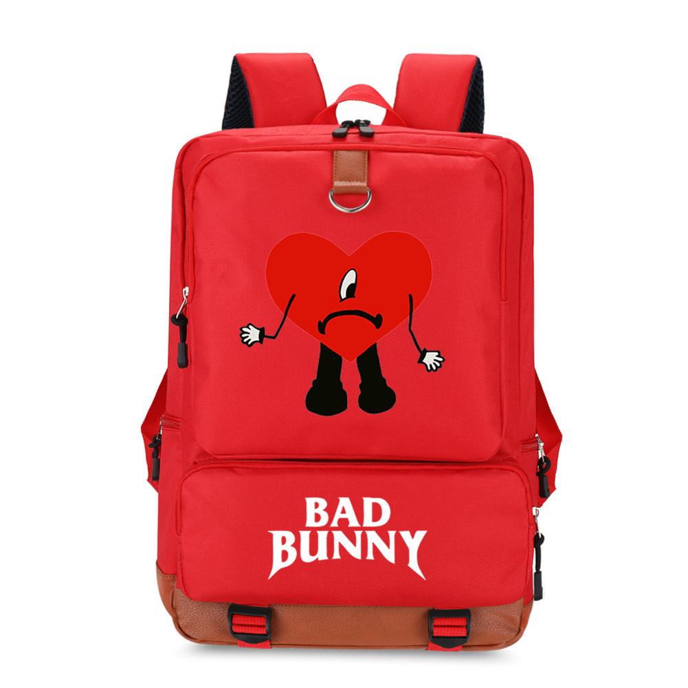 Ins Internet Celebrity Popular Singer Bad Bunny Backpack School Bag Computer Bag
