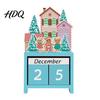 Christmas Countdown Calendar Blocks Desktop Advent with Movable Holiday Home Decor Ornaments Days Until Xmas Ornament for Office Wooden Holidays