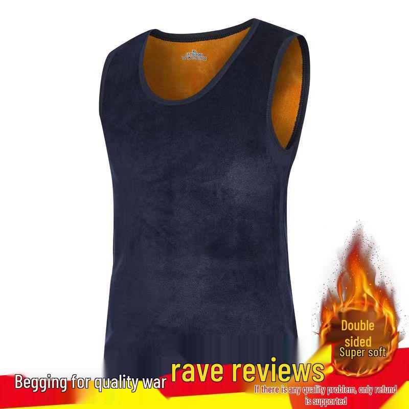 

Мужской двухсторонний флисовый жилет, плюшевый, утолщенный, теплый, приталенный, ветрозащитный топ-поддева 5XL