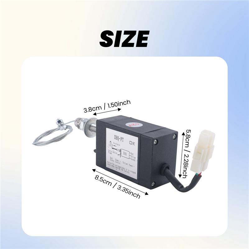 NEU-Normalerweise Offen DC 12V Motorabstellvorrichtung Motorstopp-Magnetventil XHQ-PT Strom Ein Zugtyp Abstellmagnetisch