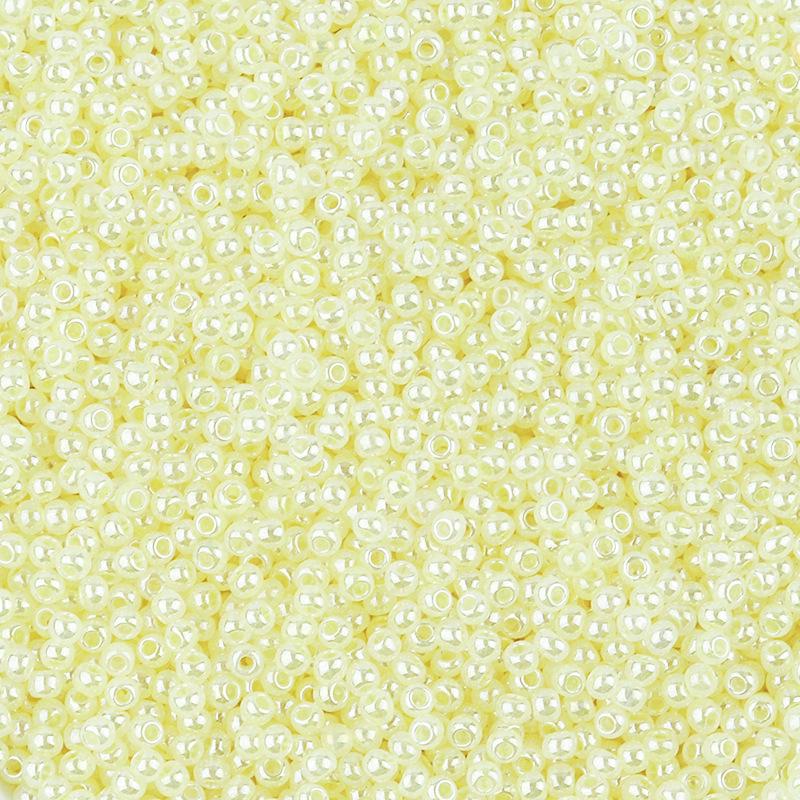 2mm Cream Imitation Jade Glass Seed Beads for DIY Jewelry
