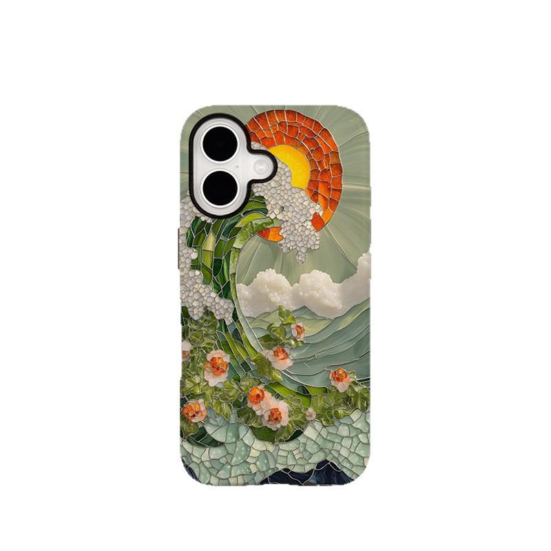 

Ukiyo-e Sea Waves Phone Case for Apple 16 Pro: Magnetic Film & High-End Chinese Style Apple 12 Pro Max