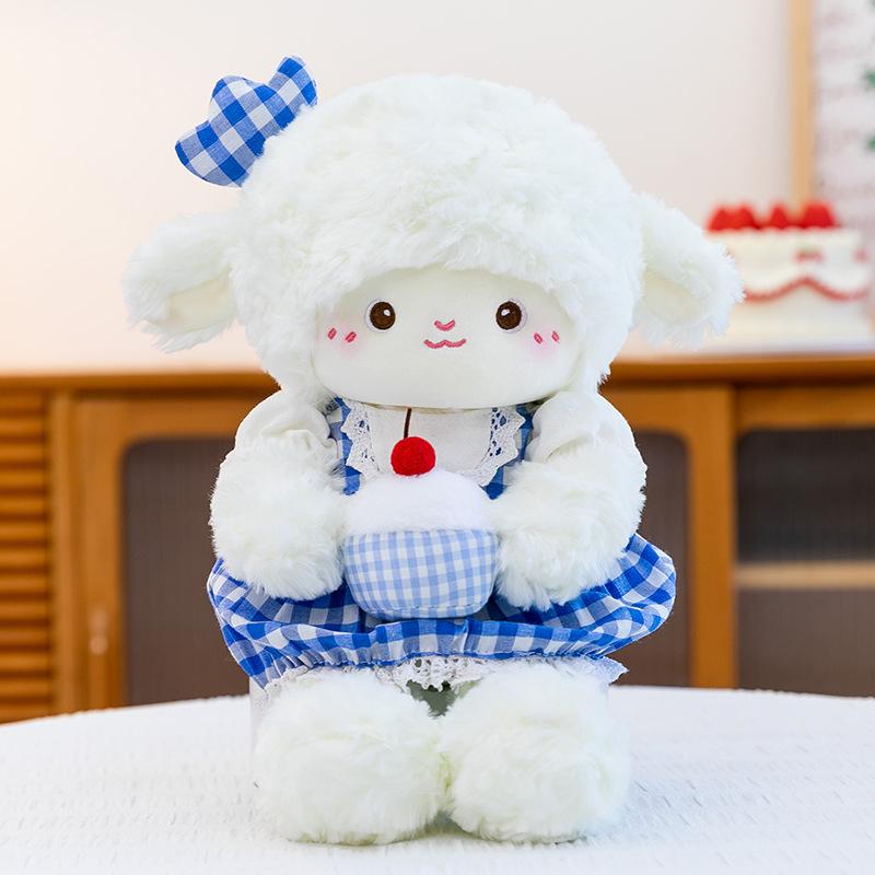 New Super Cute Birthday Cake Lamb Cloth Doll Children's Toy Doll