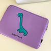 Purple Tablet Sleeve Bag Dinosaur Girl Computer Bag Portable Cartoon Laptop Bag File Package