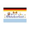 Munich Oktoberfest Outdoor Patio Party Bunting Banner, German Theme Backdrop Decor, Waterproof Durable Festival Flag