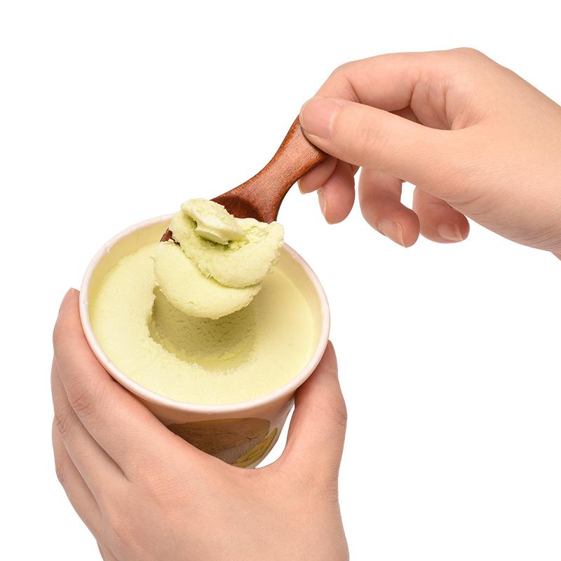 5Pcs Small Wooden Spoon Set Coffee Tea Scoop Milk Powder Spice Sugar Salt Spoon Mini Ice Cream Spoon Wood Kitchen Utensils