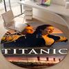 1pc Titanic1 Design Printed Area Round Carpet for Bedroom Living Room Home Decor Rugs Mat Non Slip Mat Rug for Bedside