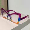 Butterfly Shaped Glasses Women Fashion Oversize Blue Light Blocking Optical Frames Trendy Patchwork Rim Design Eyeglasses