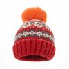 Winter new jacquard wool hat women's thickened warm windproof hat pullover hat cute hairball knitted hat