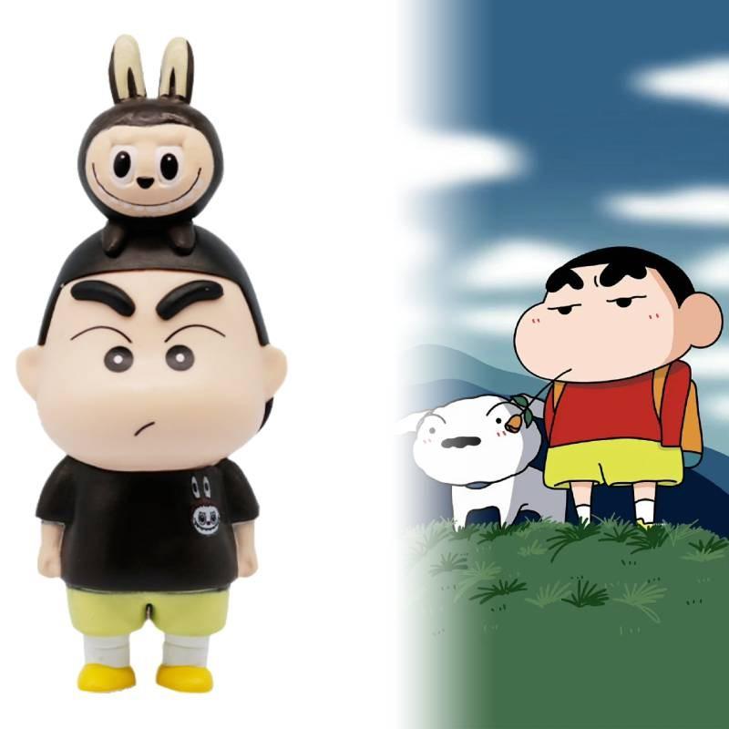 Adorable Crayon Shin Chan Labubu Figurine Perfect For Collectors And Fans Alike