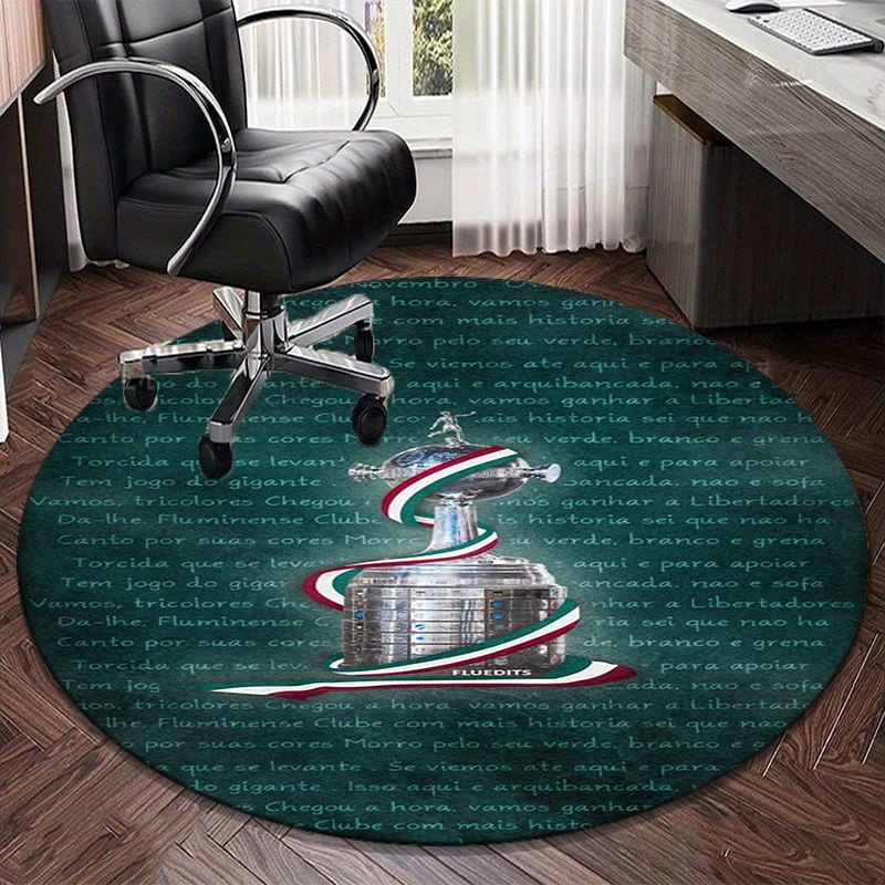 1PC round rug Flumi-nense Football Club Printed Round Area Rug ,Rug For Home Office, Round Chair Rug, Decorative Carpet Fan gifts Christmas gift