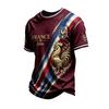 Men's Soccer Fan Support Short Sleeve Neck T-Shirt Lightweight Breathable