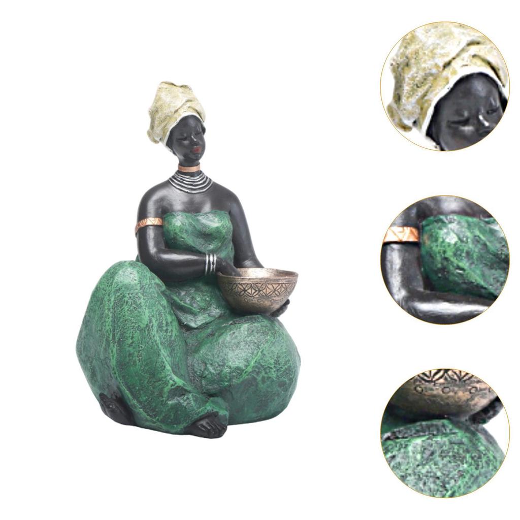 African women's statue, collector sculpture tribal lady figures resin Harz human