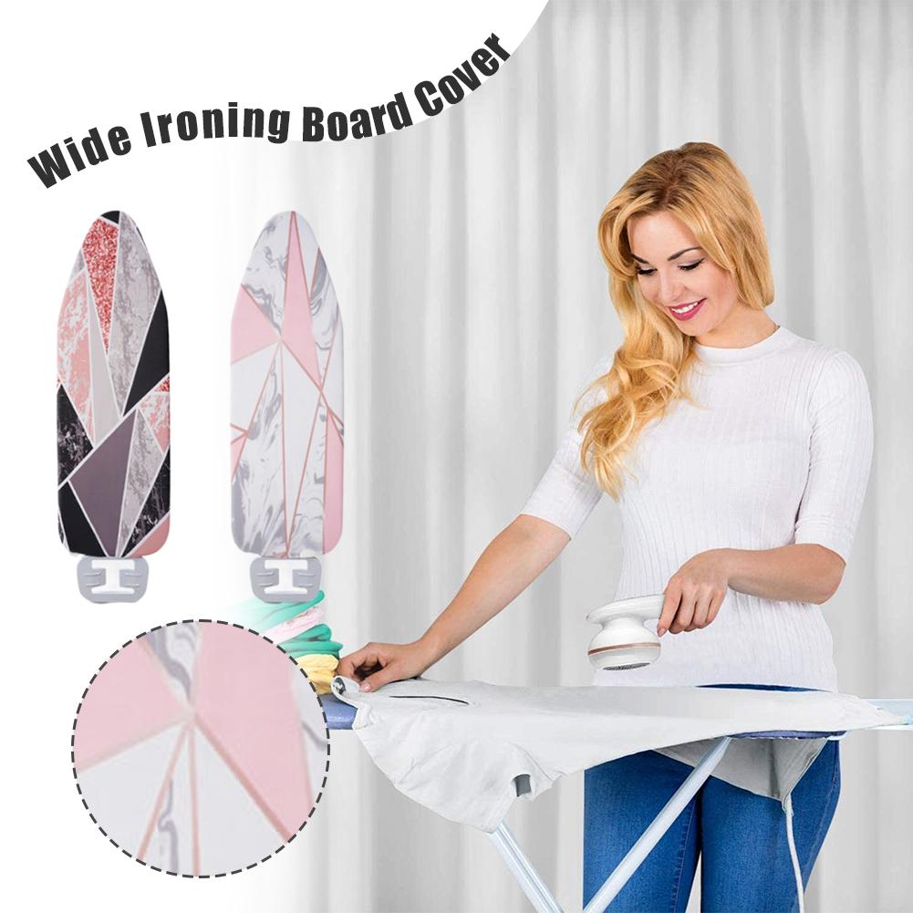 Wide Ironing Board Cover Thickened Ironing Heat Marble Pattern Stain Resistant Ironing Board Protector Cover