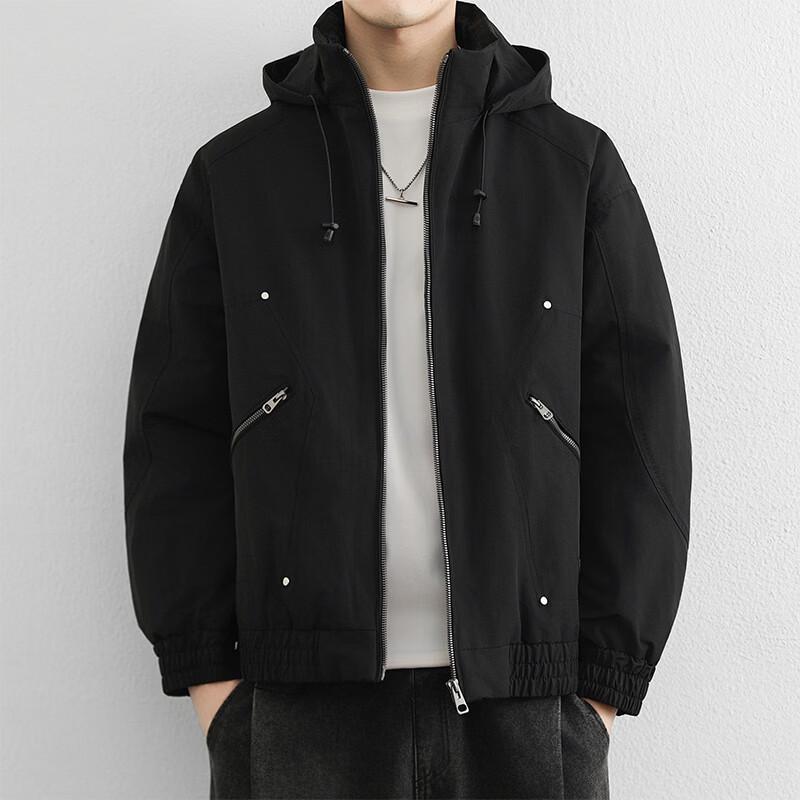 Pierre Cardin Men's Reversible Detachable Hooded Casual Jacket