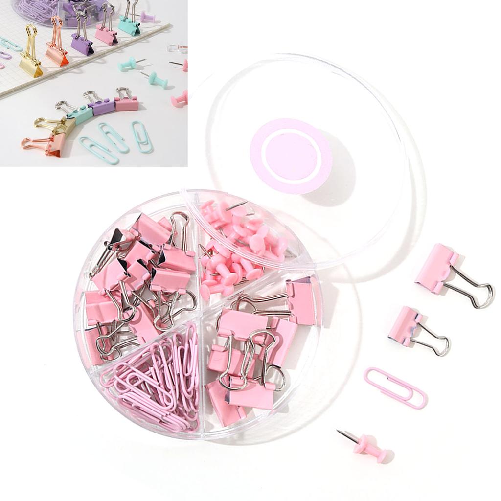 Paper Clips Clips Assorted Multifunction Push Pins Sets with Box for School Document