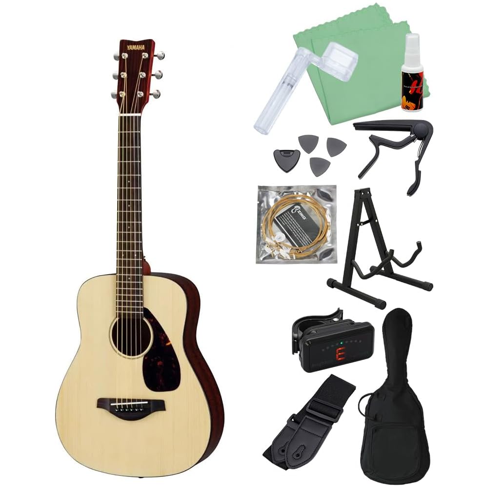 Yamaha JR2S NT Acoustic Guitar Beginner 12-Piece Set Mini Guitar Solid Top Natural Finish