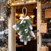 Upside Down Christmas Tree Wreath with Water Drop Ornaments for Holiday Decor