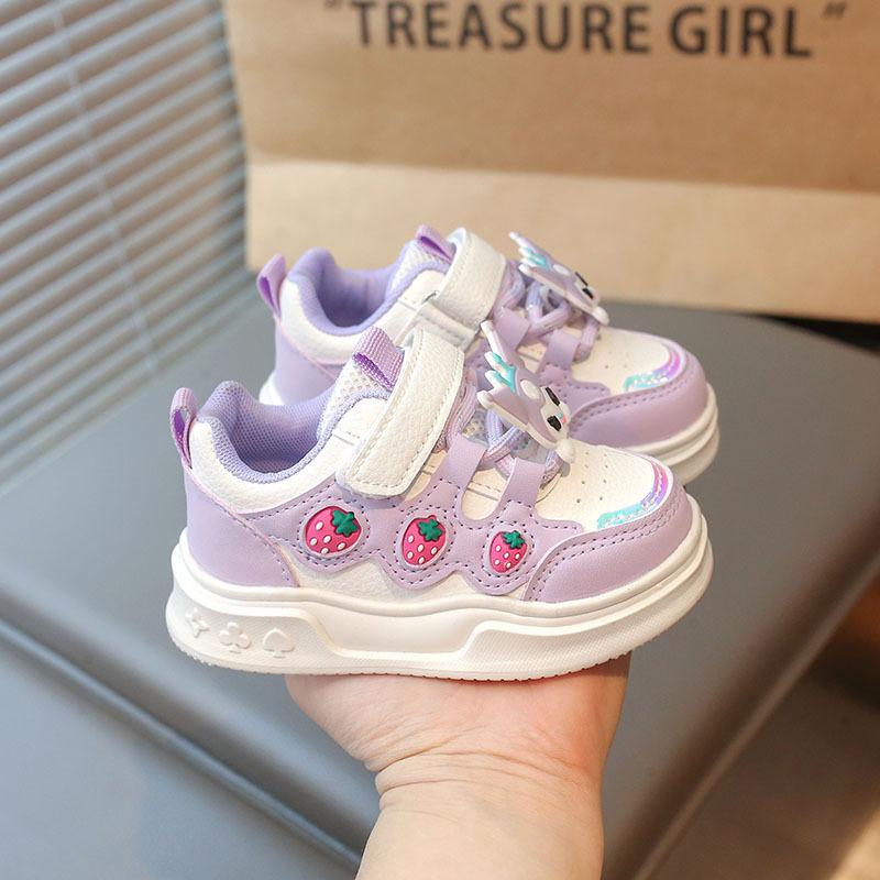 

Детская повседневная обувь 2025 года, весенние и осенние кроссовки для девочек, милые туфли с изображением принцессы из мультфильма 31 фиолетовый