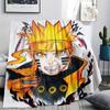 1PC Naruto Nine Tails Fusion Patterned Flannel Blanket Suitable For All Seasons For Home Decor Warmth And Comfort Gifts Holiday Present