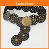 Retro Chic Oversized Waist Belt With Eye-catching Details Perfect For Western Fashion