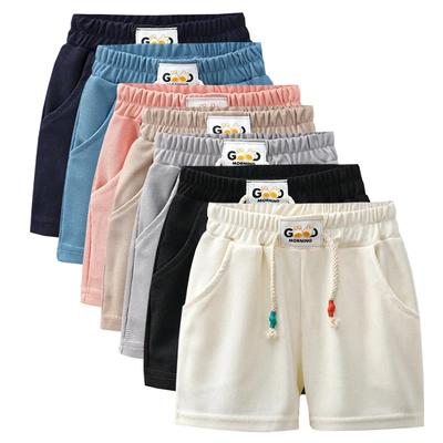 Shorts de Verão para Crianças Meninos Meninas Cor Sólida Curto Bebê Cor Sólida Calça Casual Infantil Calça Curta Roupa Esportiva Roupa Exterior