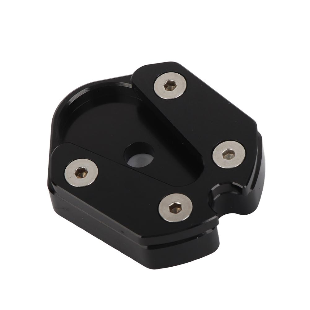 Fuß Seitenständer Verlängerungspad Stabil CNC Aluminiumlegierung Vergrößerer Stützpad für Motorrad Schwarz