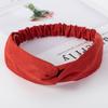European & American Knit Crossover Headband: Pure Color Elastic Yoga Sports Hair Tie for Women