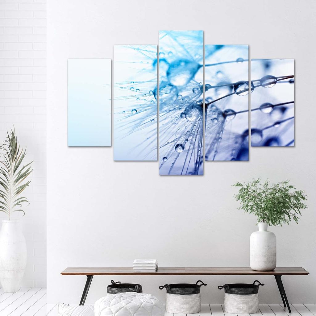 Five piece picture canvas print Blue blower