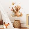 Adorable Orange Kitten with Butterfly Wall Stickers, Self-Adhesive Decor for Bedroom Living Room Home Background Decoration